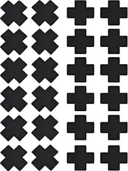 [SATINIOR] 15 Pairs Disposable Breast Covers Nipple Cover Self-adhesive Pasties Stickers, Cross Shape, Style Set 1, One Size