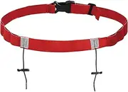 TRIWONDER Running Belt Race Number Belt Adjustable Triathlon Race Belt with Gel Loops Marathon Bib Clip Race Belt Bib Holder, Red, Sports