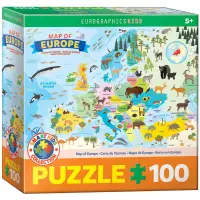 在飛比找博客來優惠-Eurographics拼圖兒童拼圖 歐洲地圖插畫版(100