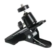 Heavy Duty Tripod Camera Clip Clamp Mount, With 360 Degree Swivel Mini Ballhead