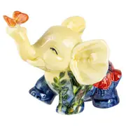 Old Tupton Ware Hibiscus Elephant Home Room Decor Decorative Statue Ornament