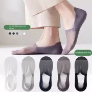 Men Invisible Mesh Ice Silk Socks Ultra-thin Cotton Ankle Socks Solid Color _