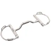 BE Bar H Equine D Ring Racking Snaffle Bit Stainless Steel