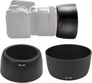 Power Zoom Lens, ES-79II Reversible Lens Hood,for Canon EF 85mm f/1.2L USM Lens, with Button to Lock or Release,Can Firmly Mounted on The Lens