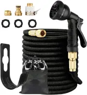 Expandable Garden Hose, 50Ft - Flexible Pocket Water Hose, 8 Spray Nozzle, W/Cop