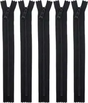 ® Black #4.5 Handbag – Extra-Long Pull Zipper (5 Zippers per Pack) (24" Inches)