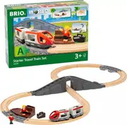 Brio World - Wooden Train Set Starter Travel Train Set 22pce
