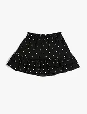 [Koton] Girls's Mini Polka Dot Elastic Waistband Lined Cotton Skirt