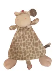 Demdaco Lovey Sadie Giraffe Plush Rattle Security Baby Blanket Lovie Blankie New