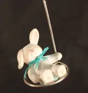 1990 Hallmark Li'l Dipper Easter Rabbit Ornament. No Box
