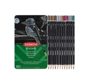 Derwent Academy Metallic Coloured Pencils Tin [12 Set]