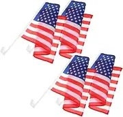 ROMISBABA Flag Car Window Clip 4 Pack of Decorative Flags for Cars Trucks Golf Carts Easy Install Weatherproof Flag