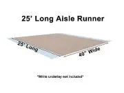 40" Inch Width Burlap Aisle Runner - 25 Feet
