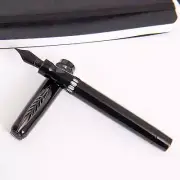 Pineider La Grande Bellezza Rocco Fountain Pen - Black with Black Trim
