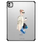 iPad Pro 11-inch (M4) iPad Impact Case Lady Drinking Coffee