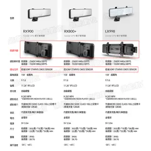 DOD LX998 PRO 【含安裝贈128G/ 全台到府安裝】GPS電子後視鏡 雙STARVIS 雙鏡頭行車記錄器