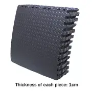 12X Gym Floor Mat 24x24 EVA Foam Interlocking Exercise Fitness Puzzle Floor Blac