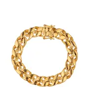 Eye Candy LA Premium Collection Titanium Mason Cuban Link Skull Bracelet