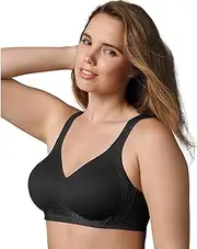 [Playtex] Women's 18 Hour Seamless Smoothing Bra #4049,Black,38B