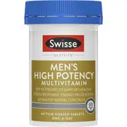 Swisse Ultivite Mens High Potency Multivitamin 40 Tablets