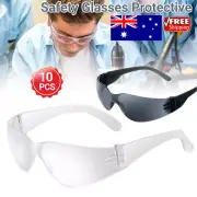 10xClear Safety Goggles Glasses Eye Protection Work Lab Dust Clear Lens Adult LK