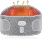 Cordless Heating Pad Lower Back Pain Relief Heated Belt Gray 29-57" Waistline