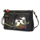 Chala Chickadee Deluxe Crossbody RFID Protected Vegan Leather Bag (Black) NWT