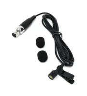 Lavalier Lapel Microphone w/ 4 pin XLR Connector for Shure Wireless Transmitters