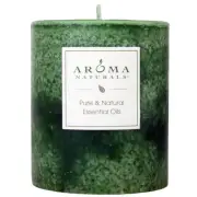 Holiday Juniper, Spruce and Basil Essential Oil Pillar Candle, Fresh Forest, ...