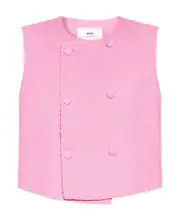 textured crop top FR36,FR38,FR42 White