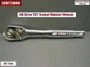 CRAFTSMAN TOOLS 3/8 FULL POLISH Thin Profile 72 Tooth Ratchet socket wrench !!