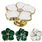 Elegant Zinc Alloy Enamel Glaze Flower Shaped Handles Enhance Your Home D��cor