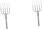 Ciieeo 3pcs Stainless Steel Garden Fork Bean Sprout Digging Fork Transplanting Tool Heavy Duty Gardening Equipment