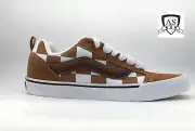 VANS Knu Skool OG 2023 MEN'S SNEAKERS VN000CRPBRO Mega Check Brown Men's Size 13