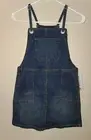 NEW GIRLS CAT & JACK DENIM OVERALL JUMPER DRESS SIZE M 7-8