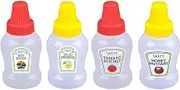 Mini Ketchup Bottle, 25ml Condiment Squeeze Bottle Empty Plastic Salad Honey Soy Sauce Dressing Container Squeezable Jars Dispensers for Bento Box Accessories