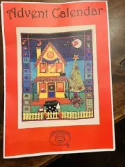 Vintage Christmas Advent Calendar Quilt Pattern Ornaments Pieced Applique 2000