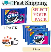 OREO Double Stuf Chocolate Sandwich Cookies, 18.71 oz ( Select Your Pack )