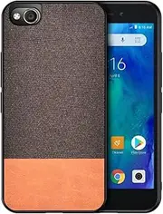 LYX Shockproof Splicing PU + Cloth Protective Case for Xiaomi Redmi Go Shockproof (Color : Brown)