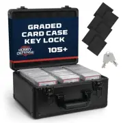 Hobby Defense Graded Card Case, 3 Row with Key Lock, PSA Slab Case for Graded...