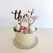 Acrylic Rose Gold 'thirty nine' Cake Topper