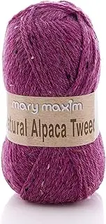 [Mary Maxim] Alpaca Yarn, Soft, Warm Tweed Yarn for Crocheting and Knitting, Medium Worsted Weight 4, Ideal for Scarves, Sweaters Afghans and Blankets, 262 Yards, Thistle