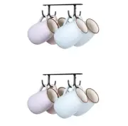 Mug Holder 4 Hooks Undercounter, Bronze Brown Color - A0101