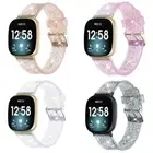 For Fitbit Versa 3 / Sense Shinning TPU Band Silicone Watch Strap Women Bracelet
