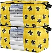 sanluoli 90L 2 Pack Under Bed Shoe Storage with Reinforced Handles, clear window Closet Storage Organizer