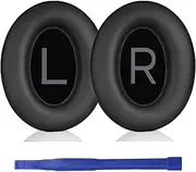 Aiivioll QC45 Replacement Ear Pads Cushions Earpads for Bose QuietComfort 45 (QC45) Wireless Headphones Softer Leather High-Density Noise Cancelling Foam,Earpads Repair Part（Black）