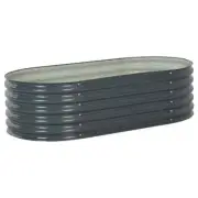vidaXL Garden Raised Bed 160x80x44 cm Galvanised Steel Grey