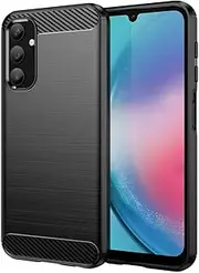 [Sidande] Case for Galaxy A25 5G Case, Samsung A25 5G Case, Ultra Slim Phone Cover with Shock-Absorption Carbon Fiber TPU Rubber Protective Cases for Samsung Galaxy A25 Black