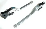 YAMAHA RD250 A/B/C/D/E//F LONG SILVER BRAKE & CLUTCH LEVERS SET ROAD TS367