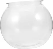 Kisangel Transparent Small Fish Tank Durable Plastic Desktop Aquarium Bowl for Goldfish and Turtles Modern Design for Home Office Garden Decor Compact and Practical